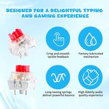 ITLY 50PCS Red Blue Mechanical Keyboard Switch 3Pin Dustproof Pre Lubed Hot Swap Switch With Free Switch Puller For Custom Keyboard - View 6