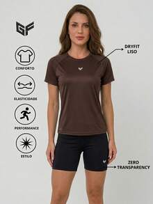 Women's Gym Set: DRY FIT T-Shirt + Fitness Sports Shorts - Premium Lightweight And Comfortable Gym Kit - 鏽棕色 - 查看 2