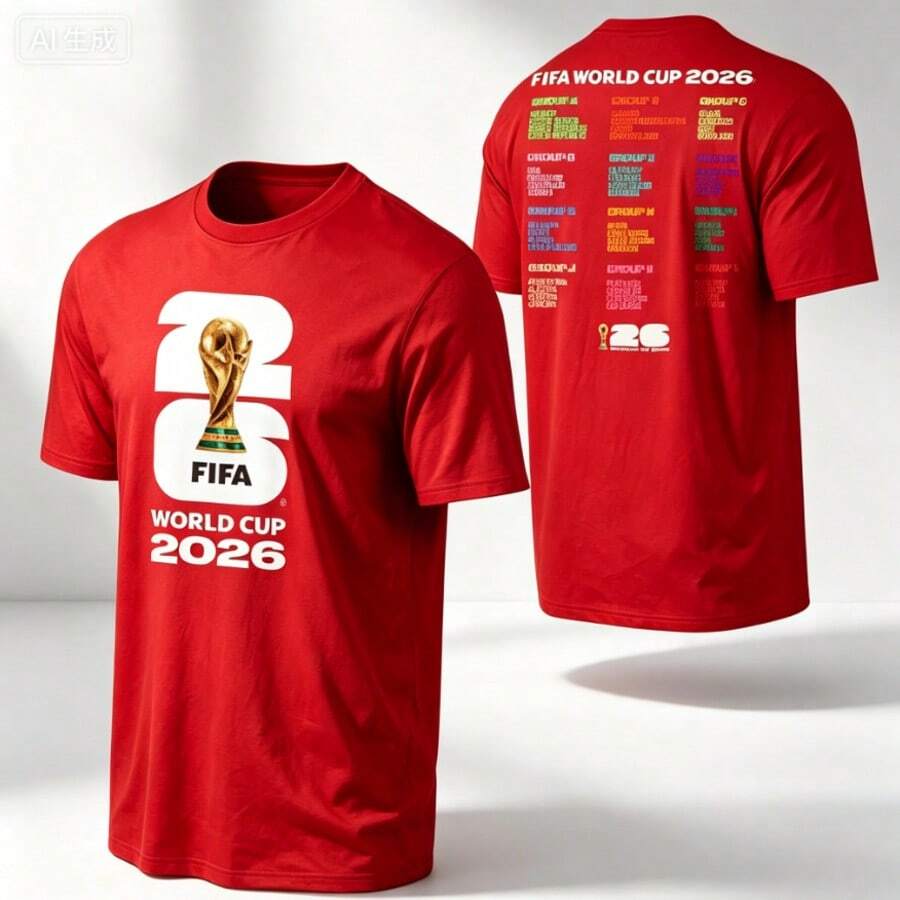 FIFA World Cup 2026 ™     World Cup Bracket Tee - Unisex - 紅色 - 查看 1
