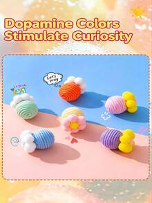 1pc Cat Toy Ball, Self-Entertainment Boredom Relief Cat Teaser Stick, Cotton Rope Teeth Cleaning Toy, Suitable For Kitten Physical Exercise Cat Supplies - Multicolor - View 3