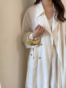 2026 European & American New High-End Exquisite Moon-Shaped Handbag For Women, Niche Creative Design Shoulder Crossbody Bag - Gold - View 8