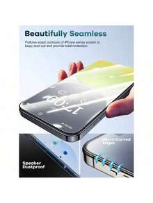 BOLLYMORE 2片裝防偷窺鋼化玻璃螢幕保護貼，相容 iPhone 16/15/14 Plus/13/12/11 Pro Max (6.1/6.7 吋)、XR/XS Max，全螢幕覆蓋隱私保護，附防塵輔助膜，易安裝、清晰視圖、側面防偷窺、防指紋、防水、耐刮，適用 X-16 系列 - 灰色 - 查看 4