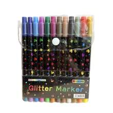 24 Colors Dual-Tip Glitter Pens, With Quick-Drying Ink, Fine Tip, From Tip To Barrel, Suitable For Scrapbooking, Card Making, Journaling, 24 Colors Dual-Tip Glitter Painting Markers, Suitable For S, Artists And Supplies, Professional Art Use - A - View 11