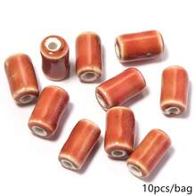 10pcs Ceramic Long Tube Beads, Bohemian Style, For DIY Jewelry Making, Necklaces, Bracelets, Beading, Home Decoration, Classroom DIY Craft Supplies - Long Tube Porcelain Beads - View 17