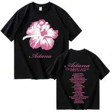 Hip-Hop Casual T-Shirt, Aitanas, High-Quality Patterned Products For Men And Women, T-Shirt, Summer, Loose Fit, Casual Pattern Print Design, Comfortab - Black - View 4