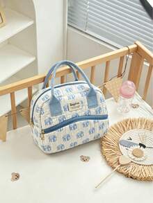 1pc Portable Handheld Mommy Bag, Large Capacity Diaper Storage Bag For Outings, Mother And Baby Bag - Multicolor - View 5