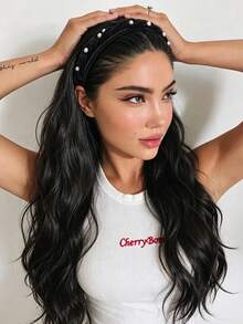 26 Inch Detachable Headband Long Curly Synthetic Wig, Heat-Resistant Fiber, Smooth And Realistic Hair - Multicolor - View 9