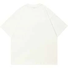 T-Shirt Streetwear Aesthetic Graphic Eyes Relaxed Tee Shirt Women Unisex - 143 Beige White - View 2
