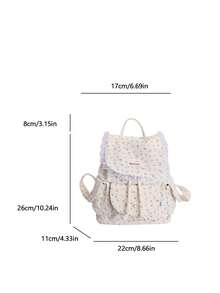 LECEY Mochilas de gran capacidad, mochila de lona con estilo - Blanco - Ver 8