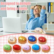 Dumpling Squishy Toy With Steamer Box, Gold Glitter Slow Rising Fidget Squishies, Squishy Sensory Toys For Classroom, Stress Relief Anxiety Fidgets For Adults Kids, Kawaii Food Shaped Collectible Squishies, Party Favors, Soft Pinch Gift, Gold - 金色 - 查看 6