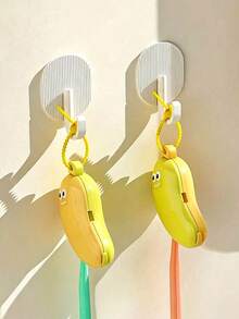 Cute Banana Shaped Toothbrush Holder With Dust Cover, Portable Home And Travel Toothpaste Storage Box, Odorless Ergonomic Oral Care Storage Box, Yellow - Multicolor - View 11