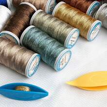 Sanbest Benang Renda Metalik Kelas Atas Terbaru 2026 100m 150D 3 Lapis 0,25mm untuk DIY Anting, Gelang, Kalung, Perhiasan, dan Kerajinan Rajut. Benang Renda Crochet Kuat, Benang Buatan Tangan Emas dan Perak. - 150D/3 - View 13