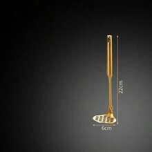 Multifunctional Manual Stainless Steel Potato Masher, Potato Puree Pressing Tool, Mini Kitchen Gadget - Ordinary Gold Style - View 1