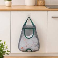 Wall-Mounted Kitchen Trash Bag Storage Rack Japanese Style Large Capacity Plastic Bag Organizer Large - View 6
