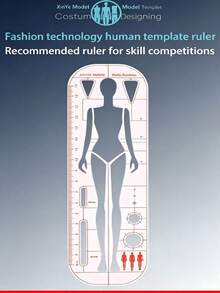 Men & Women Body Measurement Template Ruler - Height & Weight Proportion Scale - Fitness Training - Skill Competition Edition (Daily Use) - Multicolor - View 10