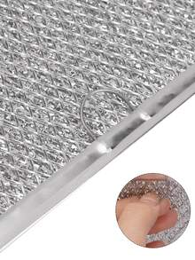 2 Pieces Microwave Grease Filter Replacement For GE WB02X11534 Washable Aluminum Mesh With Long Side Pull Tab - Silver - View 9