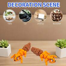 2PCS Articulated Movable Squirrel Figurine, 3D Printed Fluffy Big Tail Cute Desk Decor Toy, Party Gift, Birthday Gift, Children's Day Gift, Christmas Gift - Multicolor - View 7