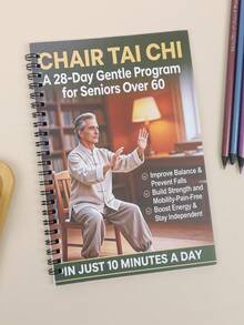 Tai Chi Chair Exercises For Seniors 60+: Spiral-Bound Workout Notebook With Tai Chi Practice-Suitable For Daily Balance Training, Fall Prevention, Joint Pain Relief, And Flexibility Improvement Fitness And Active Aging Log - A - View 3