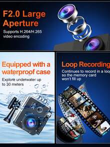 Reletech New I5 Series Sports Camera WIFI Digital Camera Outdoor Diving DV 3C Digital Cross-Border Anti Shake Waterproof 4K1080P - View 3