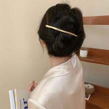 1件極簡現代韓風髮夾,適合年輕女性,適用於派對與日常穿搭(金屬材質可能有些微刮痕),髮飾 - 彩色 - 查看 8