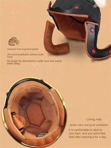 AD Vintage Style Motorcycle Helmet With UV-Protection Inner Lens, Outdoor Riding Helmet - 901 - View 8