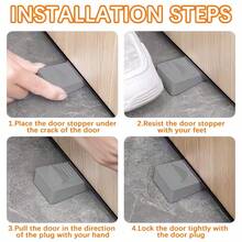 5PCS Door Stoppers For Floor Bottom, Non-Slip Door Wedges, Stackable Door Stoppers, Prevent Door Bottom Scratches, Suitable For Home/Office, Adjustable Height Door Stoppers, Applicable For Bathroom/Balcony Doors - Door Stop - View 9