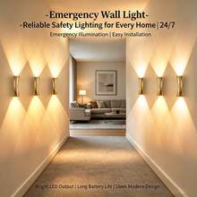Luz de pared LED inteligente, ajustable de 3 colores, con sensor de movimiento, luz de pared LED magnética interior con sensor, alimentada por batería, temperatura de color ajustable, luz nocturna recargable por USB, luz de pared magnética inalámbrica, adecuada para pasillo, baño, dormitorio - Diseño de reloj de arena [versión mejorada] - Ver 4