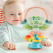 Baby High Chair Suction Cup Toy, Early Education Intellectual Grasping Rattle Toy, Soothing Enlightenment Toy - 彩色 - 查看 5