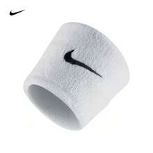 NIKE Unisex One Size Towel Short Wristband, Sweat-Absorbing For Fitness Training, Badminton, Tennis, Basketball Sports - White - View 4
