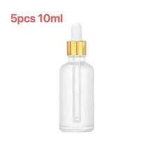 1/5pcs Transparent Thickened Dropper Bottles With Leak-Proof Gold Caps - Suitable For Storage, Travel, Essential Oils, Cuticle Oil, Extracts - White Bottle - View 12