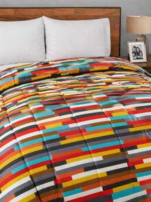 VENECIA Reversible Comforter In Full/Queen Size (200x220cm). Variety Of Colors And Designs. Maximum Softness. - Orange - View 4