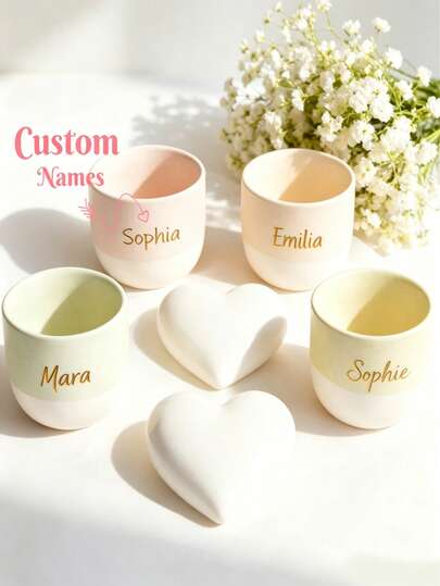 Handmade Ceramic Mug, Custom Mug With Name,Personalized Laser Engraved Ceramic Cup, Ceramic Mug Cup Pottery Coffee Mug For Tea Coffee Lovers