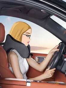1個汽車舒適商務風U型頭枕枕頭，辦公午睡必備，記憶棉汽車護頸枕，記憶棉頭枕 - A - 查看 14