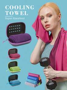 Quick-Dry Cooling Towel (Optional Silicone Sleeve) - Microfiber Neck Towel, Suitable For Hiking, Running, Fitness, Travel And Summer Sports | Best Cooling Towel For Hot Weather, Camping, Outdoor Training And Back To School Season - Multicolor - View 5