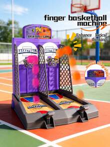 Fun Double-Player Competitive Basketball Shooting Toy - Fingertip Game Shooting Interactive Family Tabletop Game Boys And Girls Stress Relief Toy - Multicolor - View 2