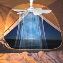 USB Hanging Fan DC 5V Air Circulation Fan 6 Detachable Blades Portable Hanging Fan Camping Fan Suitable For RV And Home - White - View 7