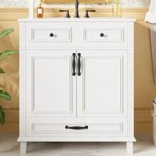 77 X 46 X 86 Cm, Freestanding Vanity Unit, Fully Lacquered, Integrated Ceramic Washbasin - A - 查看 5