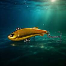 HENGJIA 沉水 VIB 釣魚路亞 4g 微振動硬餌 震動搖擺發光雷射鱗片仿真餌，適用於鱒魚、鱸魚、淡水魚 - 彩色 - 查看 8