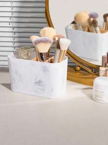 Bathroom Toothbrush Holder, Electric Toothbrush Holder, Bathroom Countertop Storage Rack, With Bamboo Divider, Children's Toothbrush And Toothpaste Storage Rack - Multicolor - View 4