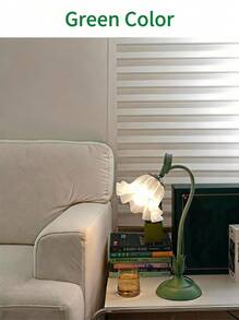 1pc Flexible Flower Lamp With Adjustable Shape And Color, Sleep Light, Desk Lamp, Living Room Light, Wildflower Lamp, Bedside Lamp, Bedroom Light, Home Decor Lamp (Color: Green, Pink, Includes Bulb) - USB Port Power Supply (built-in Light Source) - View 5