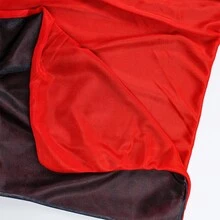 1pc Halloween Black Red Reversible Hooded Cape Unisex For Kids And Adults Medieval Wizard Vampire Cosplay Costume For Party Stage - Multicolor - View 3