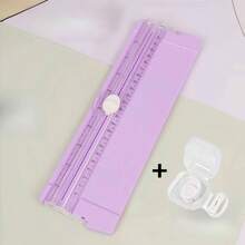 2 PCS Paper Dual-Direction Sliding Cutter, Paper Trimmer, With Replacement Blades, Mini Scrapbook Cutting, Photo Cropping Machine, First Day Of School - Multicolor - View 10