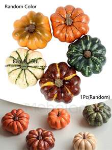 MEHELANY 12/5/1pc Realistic Mixed Color Artificial Pumpkin, Room Decor, Harvest Festival, Autumn Fake Plant, Halloween, Thanksgiving, Home Decoration, Autumn Harvest Theme Party Tabletop Decor - Multicolor - View 4