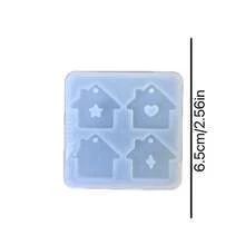 小房子鏤空樹脂鑄造模具 矽膠模具配件 樹脂液體模具 樹脂鑰匙圈矽膠模具 樹脂模具 - 白色 - 查看 5
