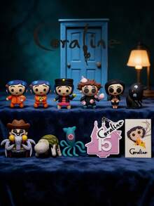 Coraline 1pc LAIKA Official Authorized Blind Bag PVC Keychain, Random 1 Cat/Squid Character, 3D Cute Backpack Charm Mini Figurine, Birthday Christmas Gift, Suitable For Family Friends Fans, Hobby Collection And Daily Decoration - Multicolor - View 1