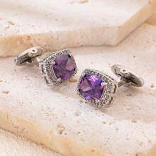 Fashionable Square Cufflinks, Elegant Business Men's Formal Accessories For Important Occasions, Father's Day Gift - 4 - View 11