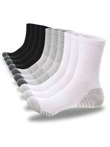 10 pares de calcetines deportivos para hombre, malla transpirable, absorción de humedad y resistencia al olor, adecuados para fitness, correr, senderismo al aire libre, fútbol y otros deportes - Multicolor - Ver 1