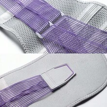 1件式男女通用腰部支撐帶，可調節腰椎支撐腰帶，含7根支撐條 - 灰色 - 查看 10