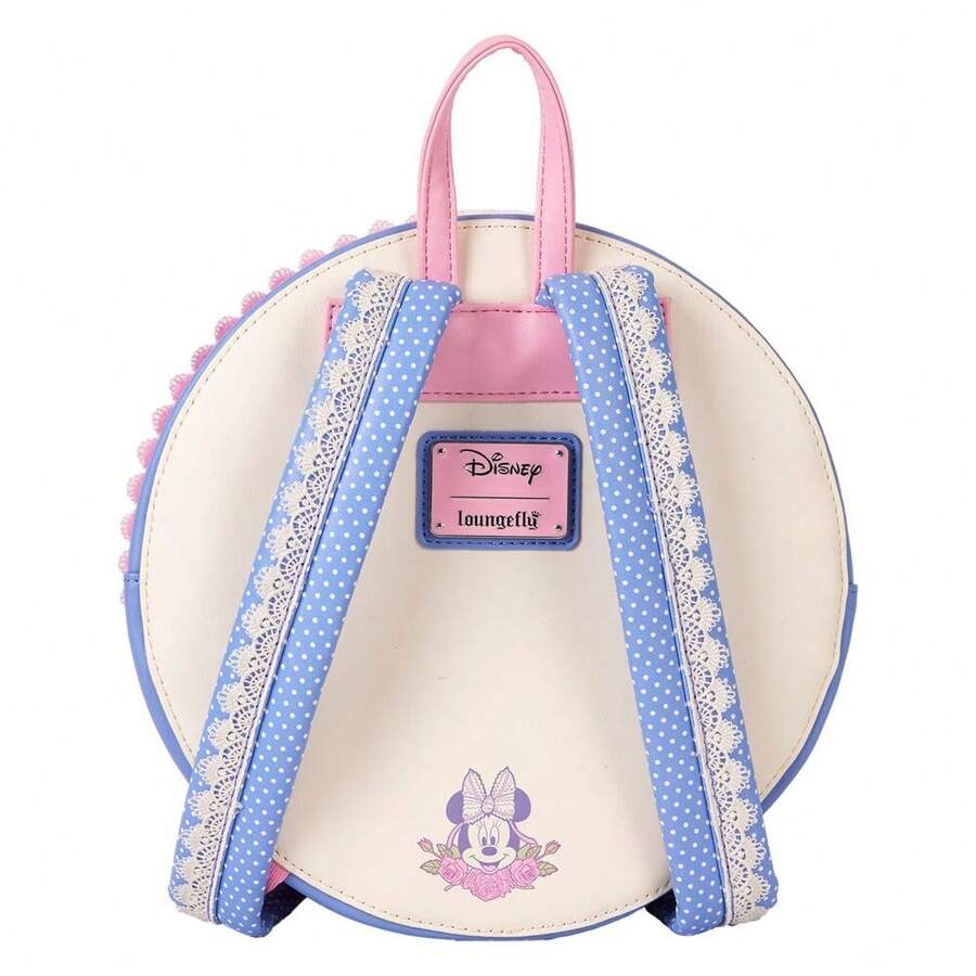 Safta Minnie Mouse Mini Disney blommig ryggsäck, 22,86x8,26x22,86 cm, polyuretan konstläder, justerbara vadderade remmar, broderade detaljer och metalldetaljer - Alternativ 3 - Visa 1