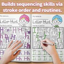 Picture Clues + Sound Prompt Letter Practice Book | Uppercase And Lowercase Letter Search And Tracing Activities, Develop Letter Recognition, Phonemic Awareness And Visual Scanning Skills Back To School - 看圖識字字母尋寶遊戲 - 查看 1